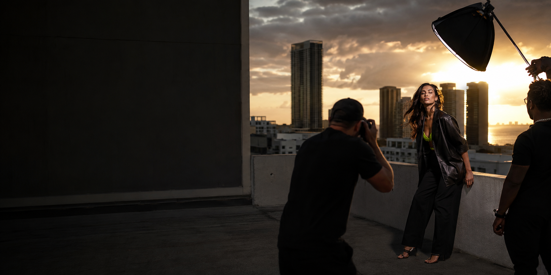 BM Studio commercial photography production on a Miami rooftop